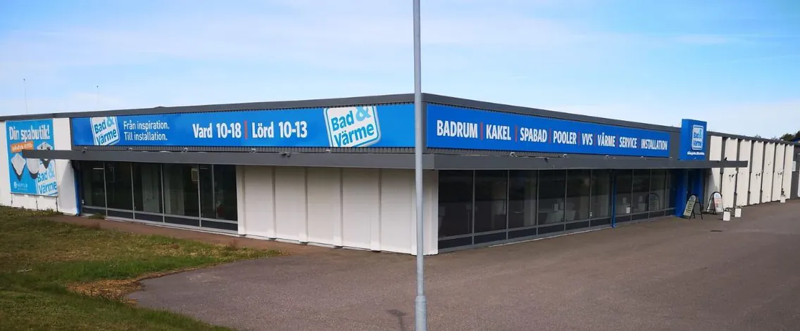 Entrén till Bad & Värmebutiken i Motala